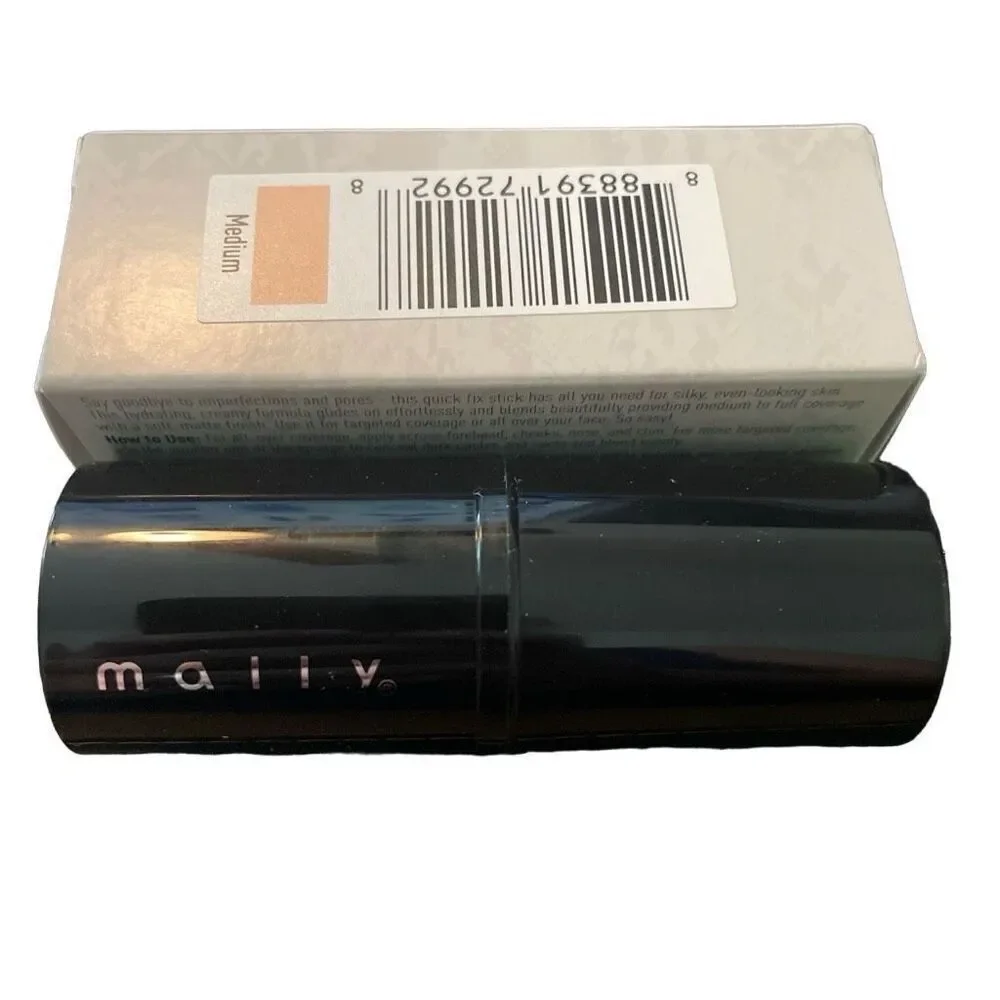 Lot of 2 Mally‎ Quick Fix Foundation + Concealer Makeup Medium Shade 0.67 Oz New
